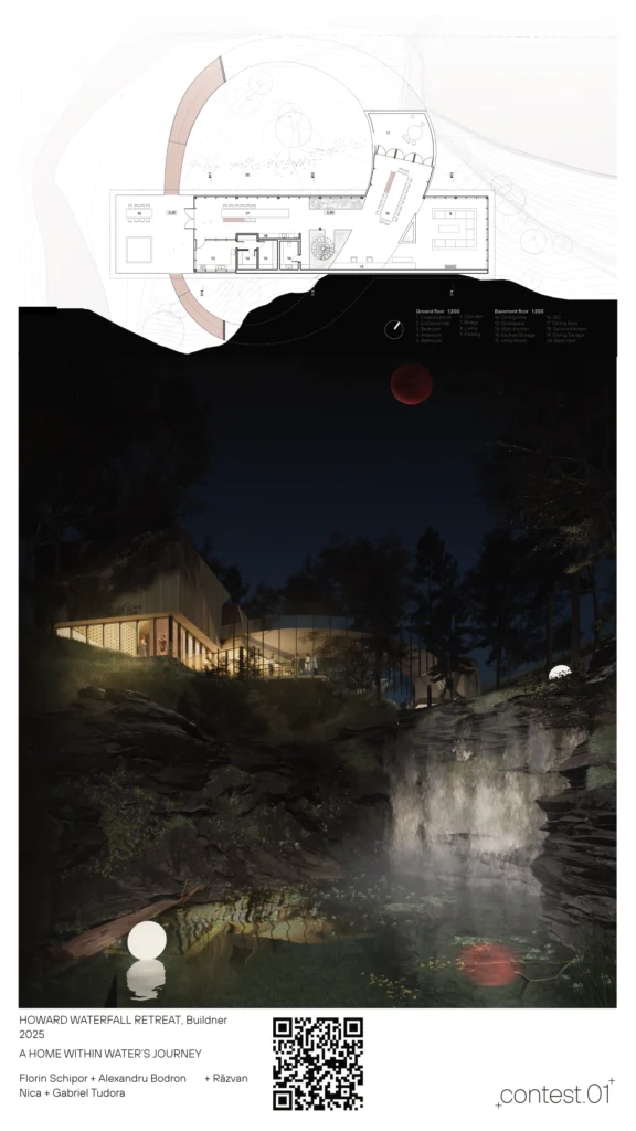 Howard Waterfall Retreat Buildner contest.01, proiect alt+contest Asociatia ALT+A